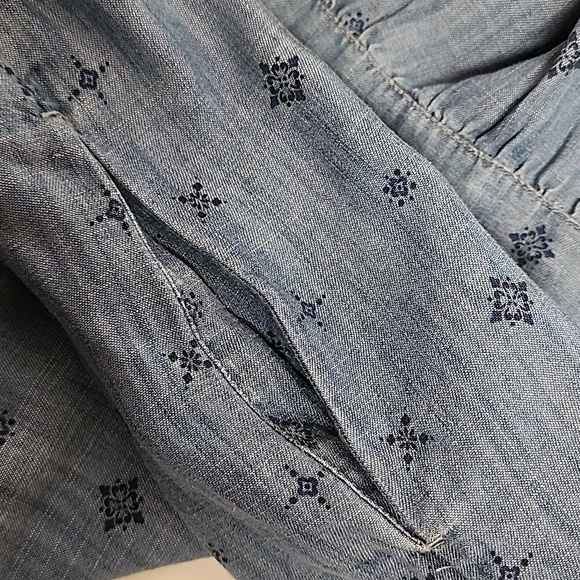 Ariat Blue Ruffled Elastic Tube Top Womens Sz M Paisley Print Dress Country Girl - Picture 11 of 14